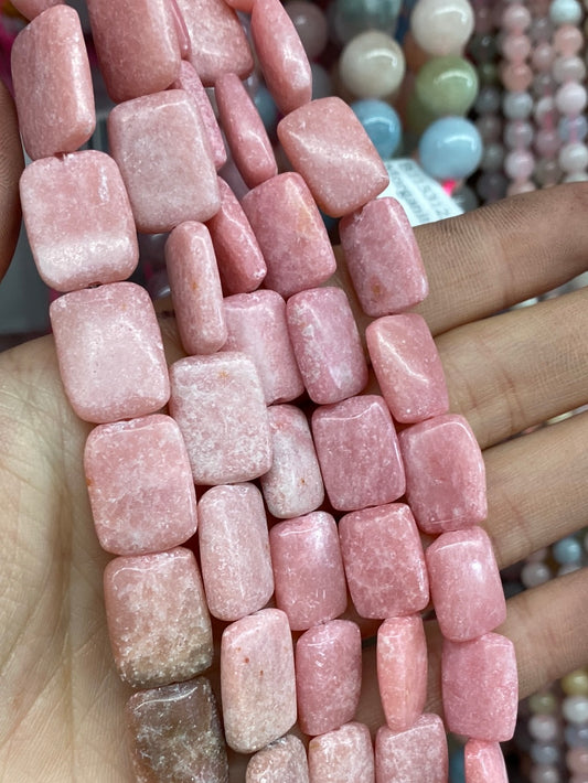 Rectangular Pink Calcite Beads