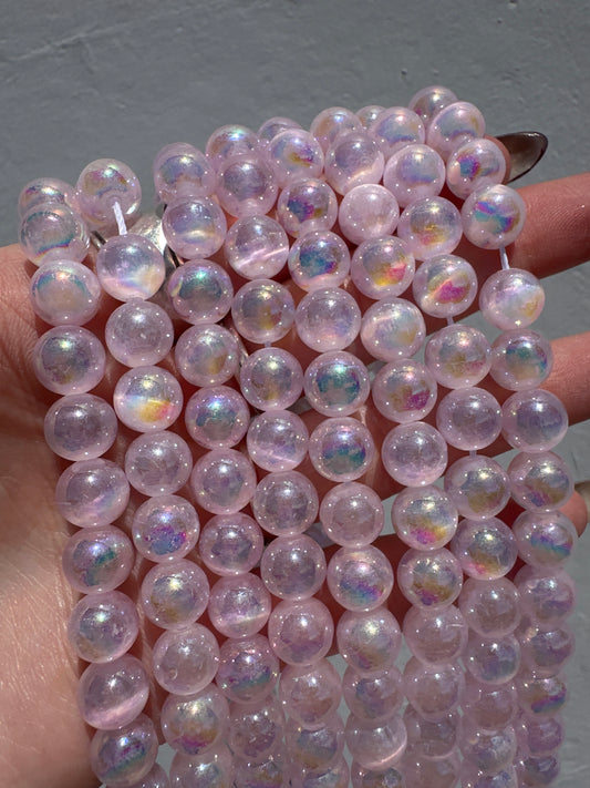 Iridescent Lavender Selenite Beads