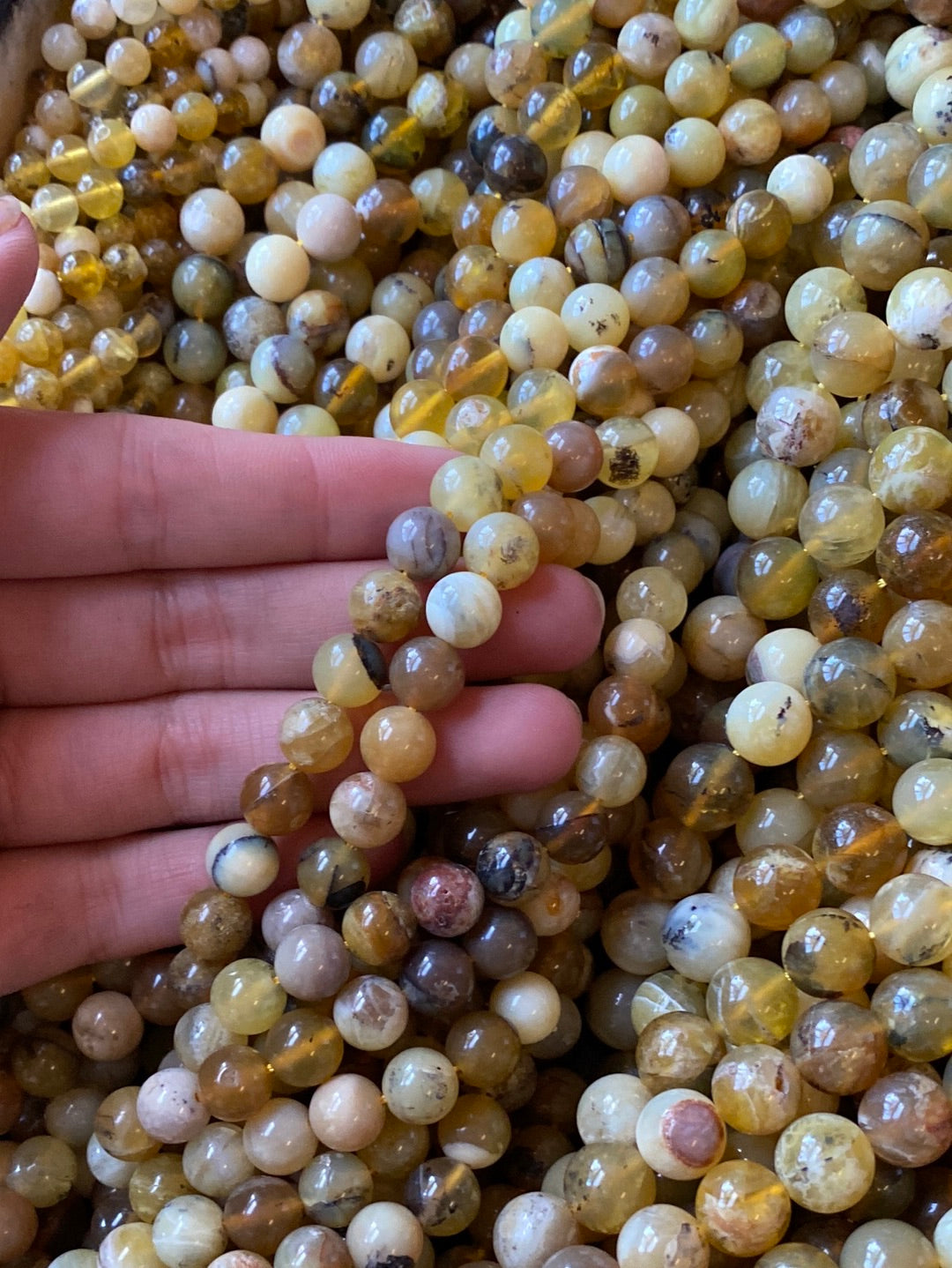 Yellow African Opal Beads