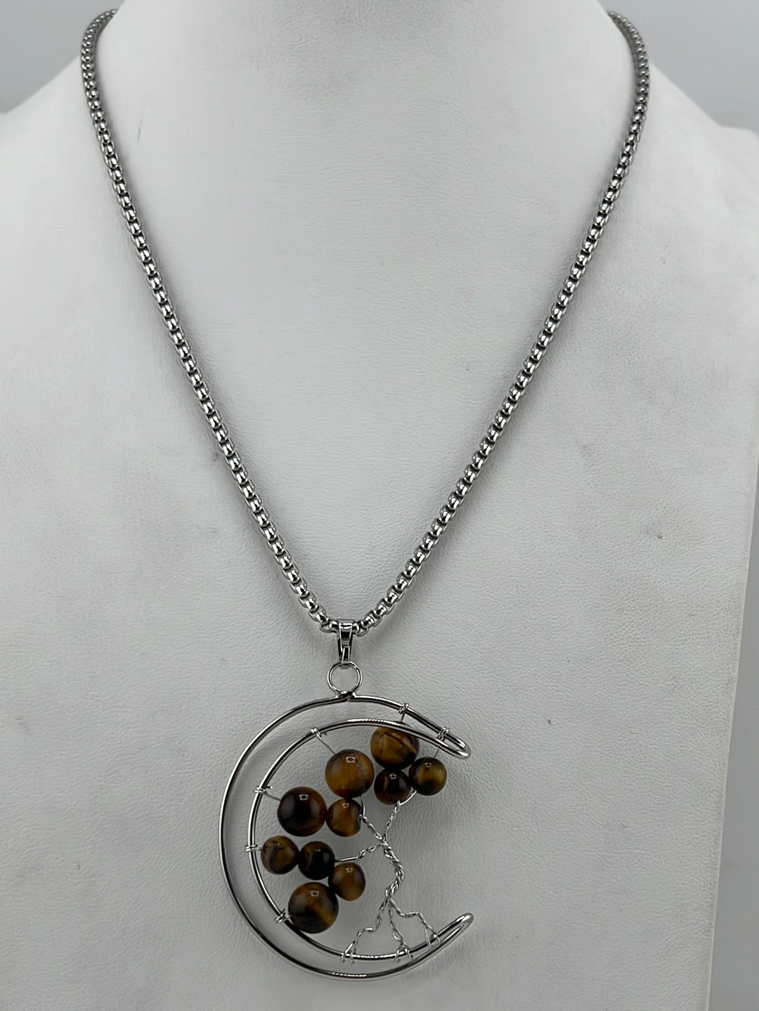 Special Value Item-Tiger Eye Tree of Life Moon Necklaces