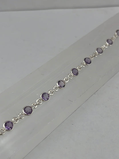 S.S. Faceted Amethyst Bracelets