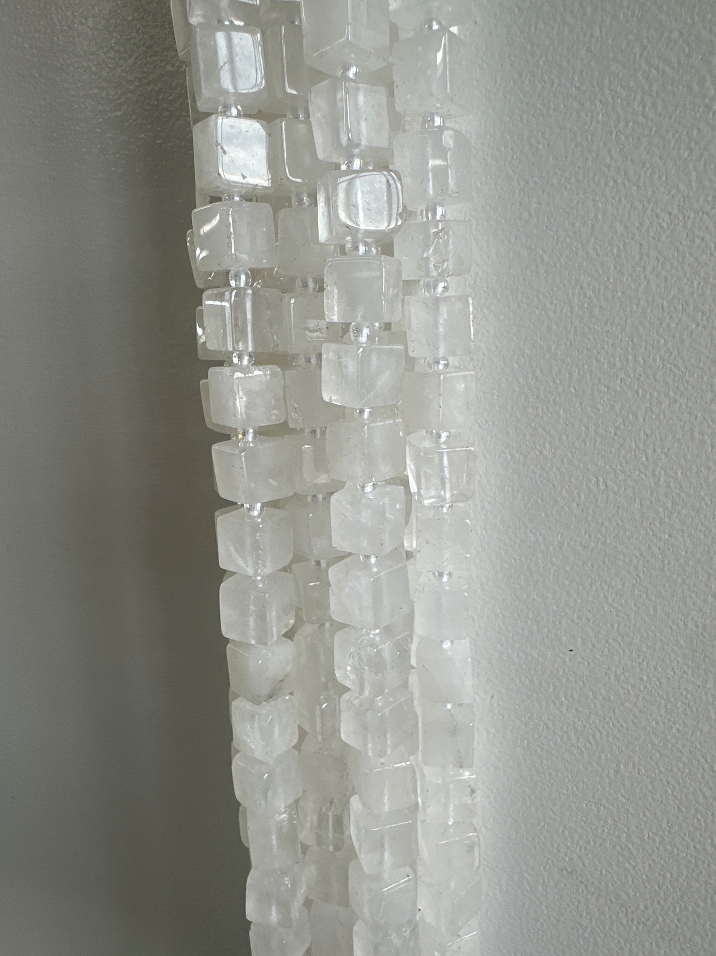 Clear Quartz Cube Beads