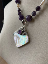 Load image into Gallery viewer, S.S. Shlomo Mother of Pearl and Amethyst Necklace
