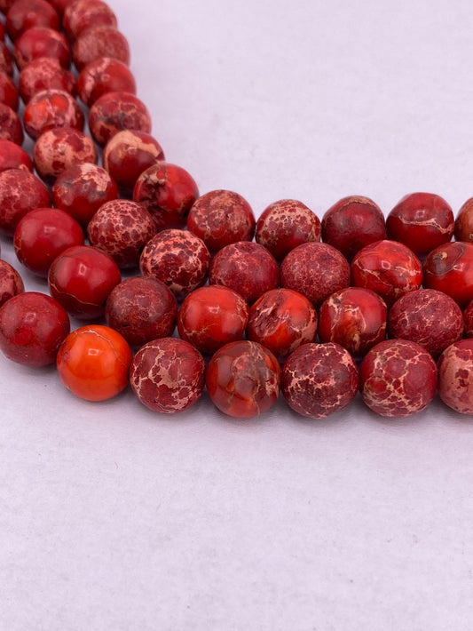 Red Imperial Jasper Beads