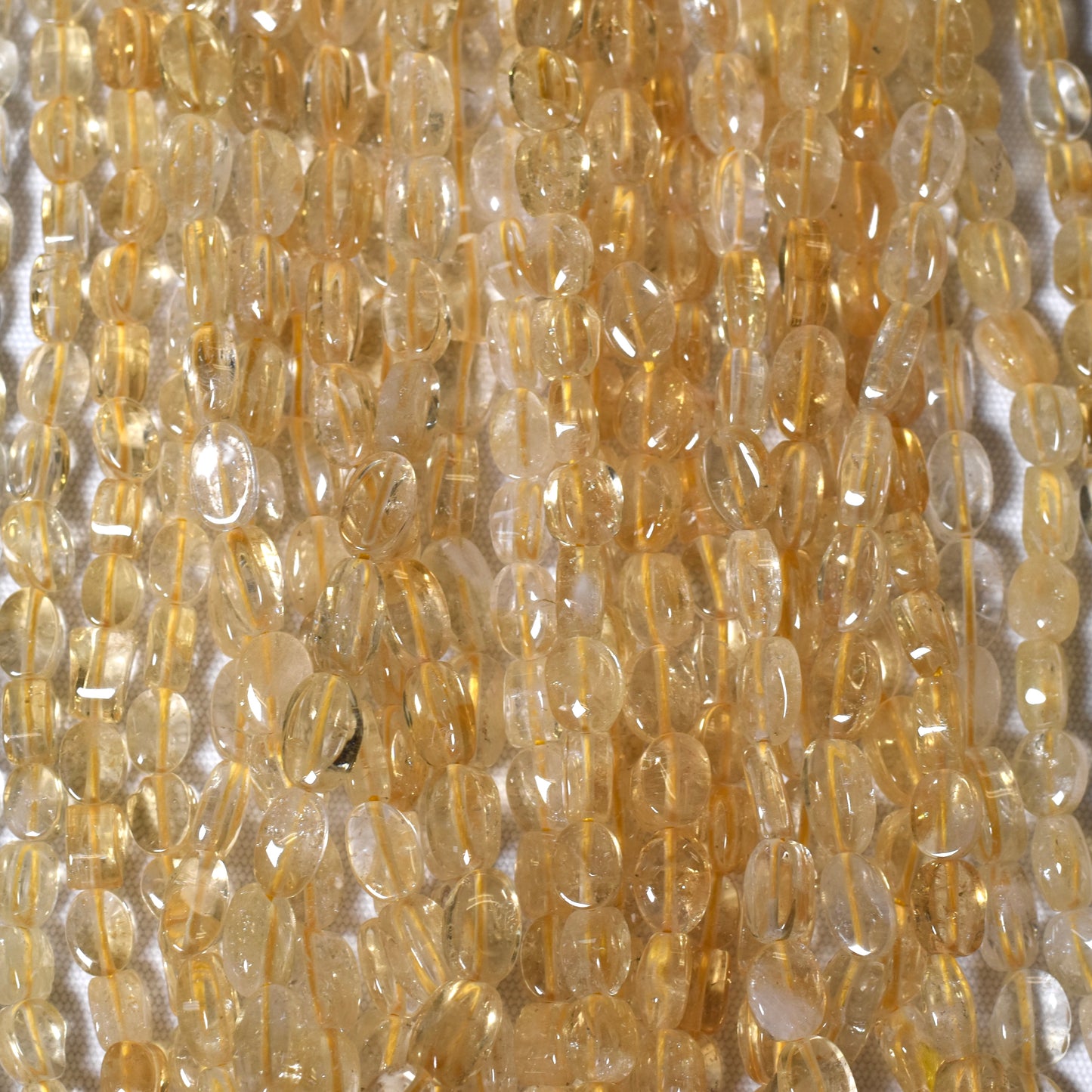 Oval Citrine Beads