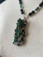 Load image into Gallery viewer, S.S. Shlomo Azurite Malachite and Jet Necklace
