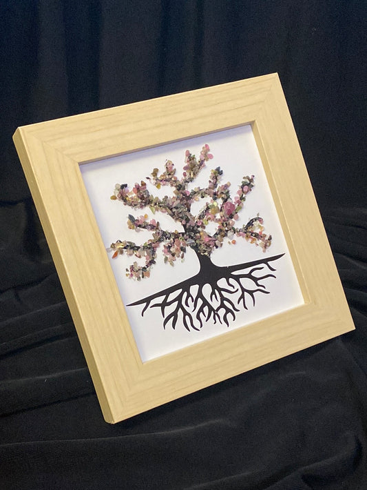 Framed Tourmaline Tree of Life