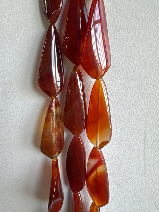 Carnelian Arrowhead Beads