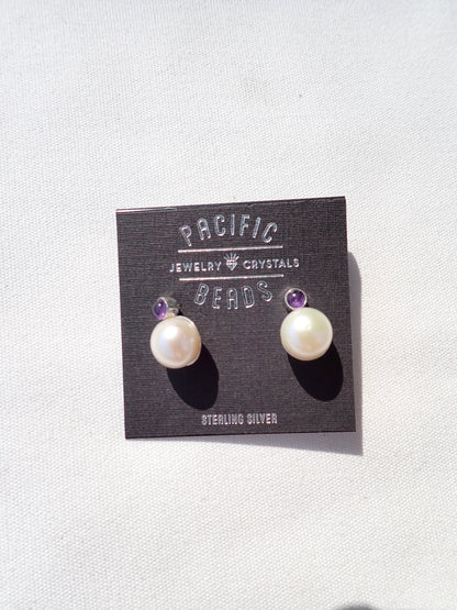 S.S. AAA Grade Mabe Pearl Earrings