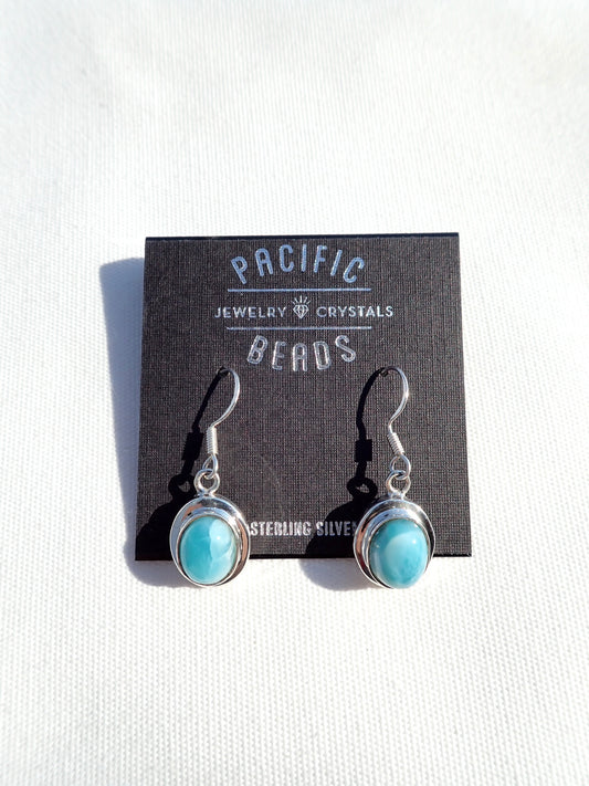 S.S. Larimar Oval Drop Earrings