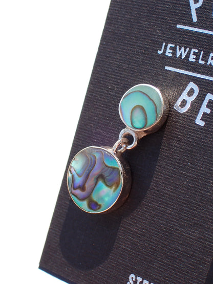 S.S. Abalone Drop Stud Earrings