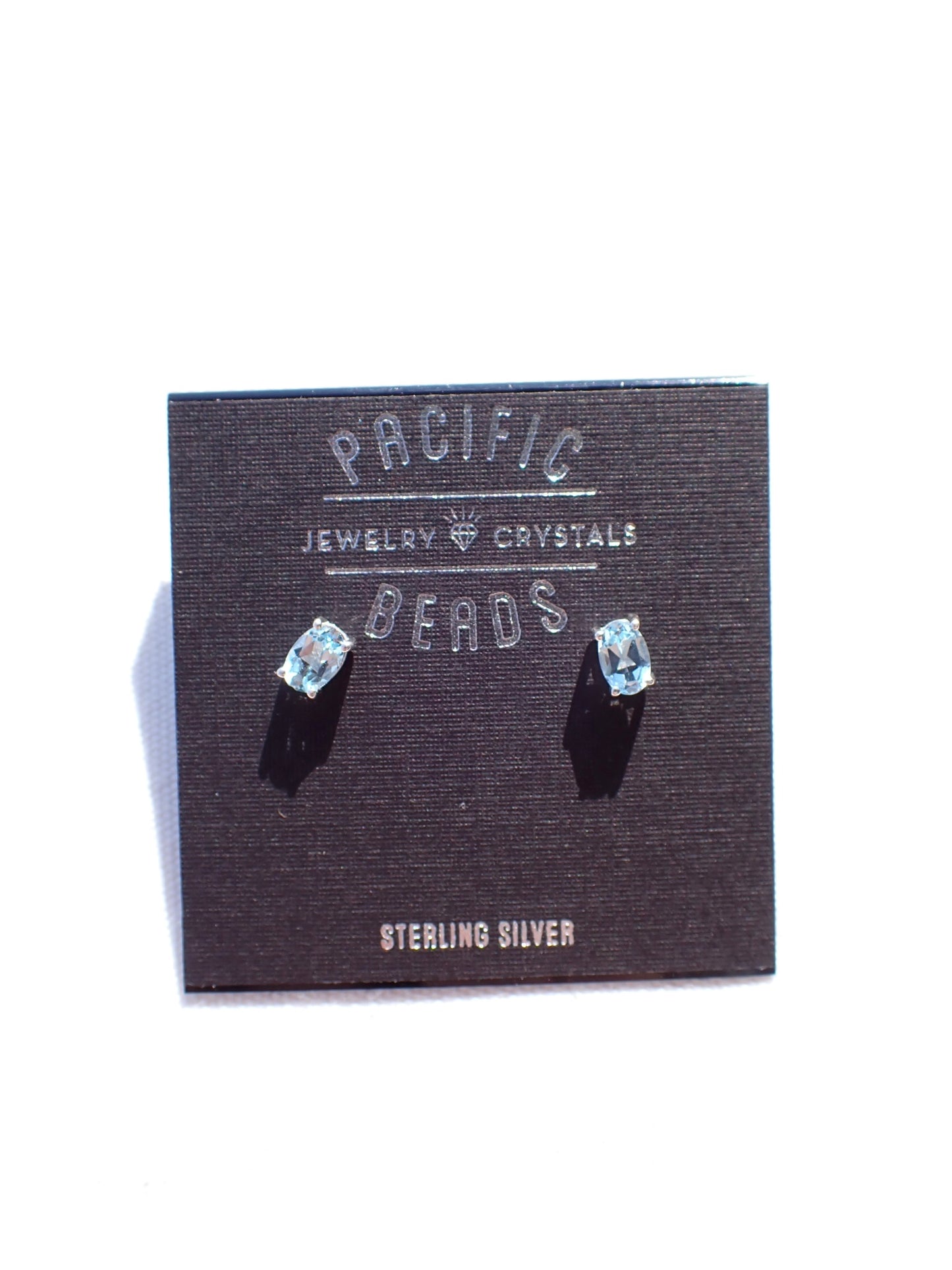 S.S. Blue Topaz Stud Earrings