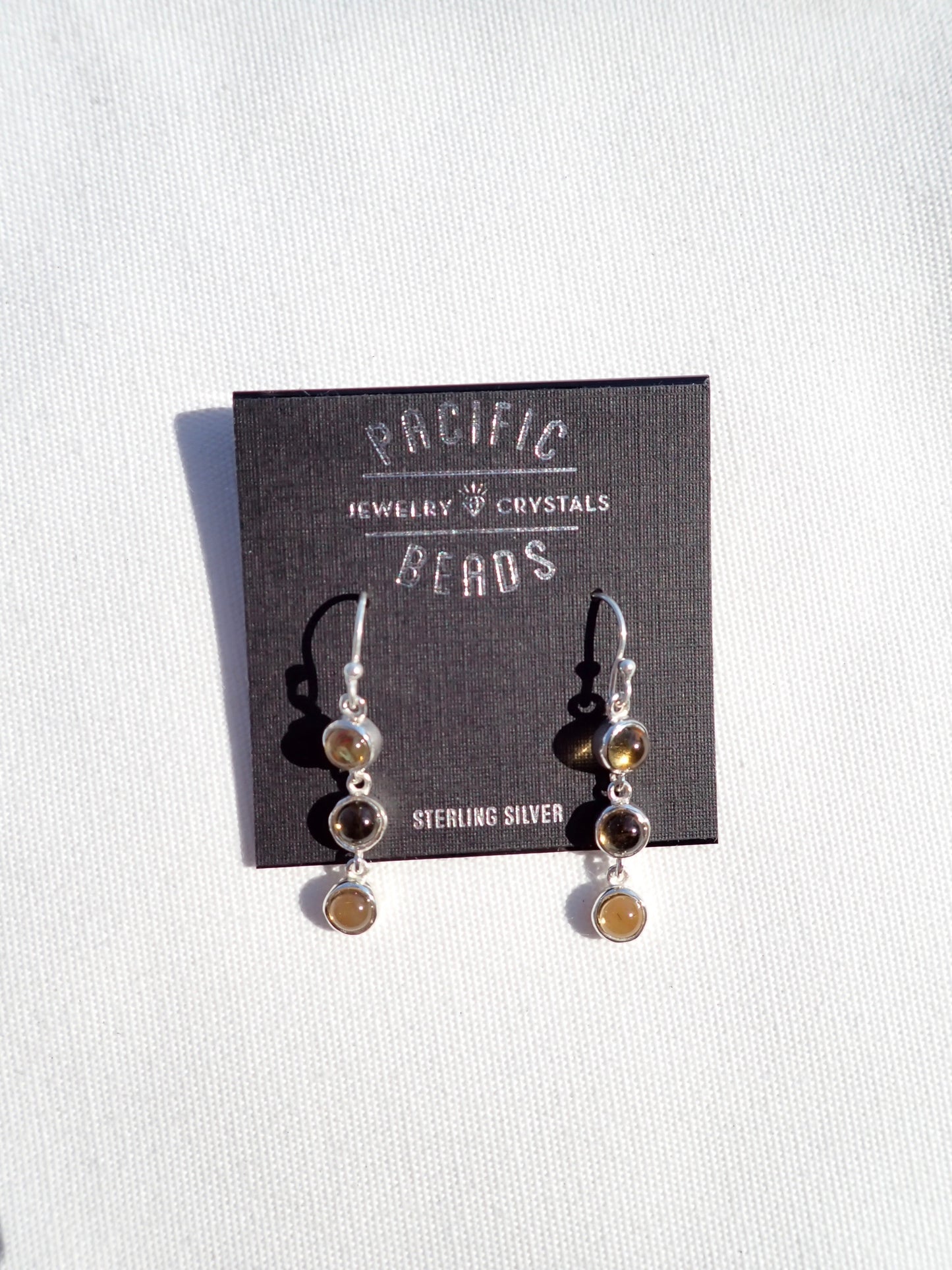 S.S. Citrine Tristone Earrings