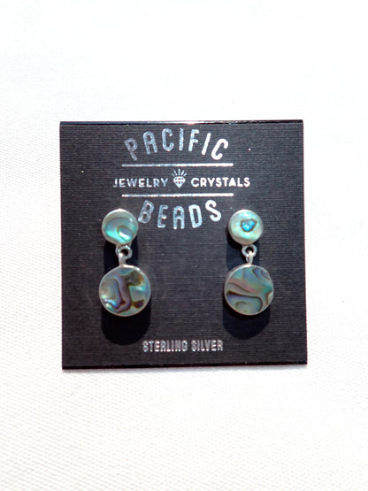 S.S. Abalone Drop Stud Earrings