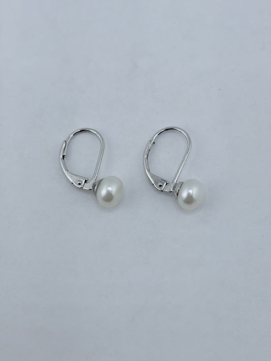 S.S. Pearl Leverback Earrings