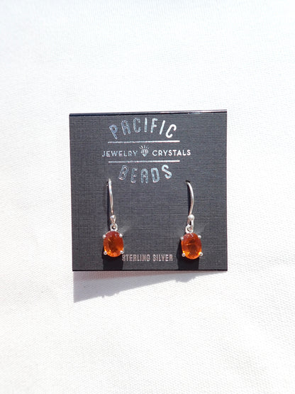 S.S. Faceted Orange Kyanite Drop Earrings