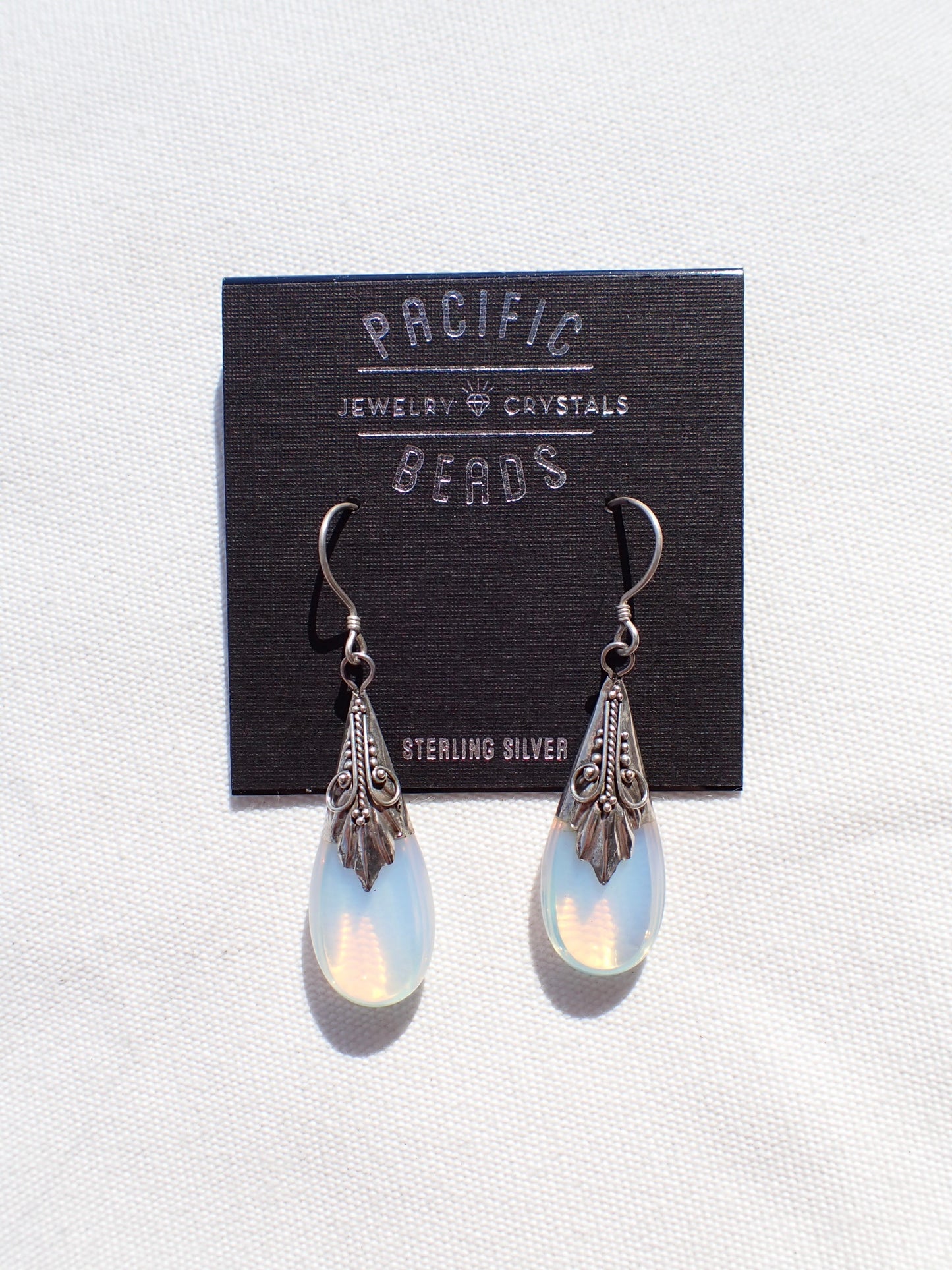 S.S. Opalite 3D Teardrop Drop Earrings