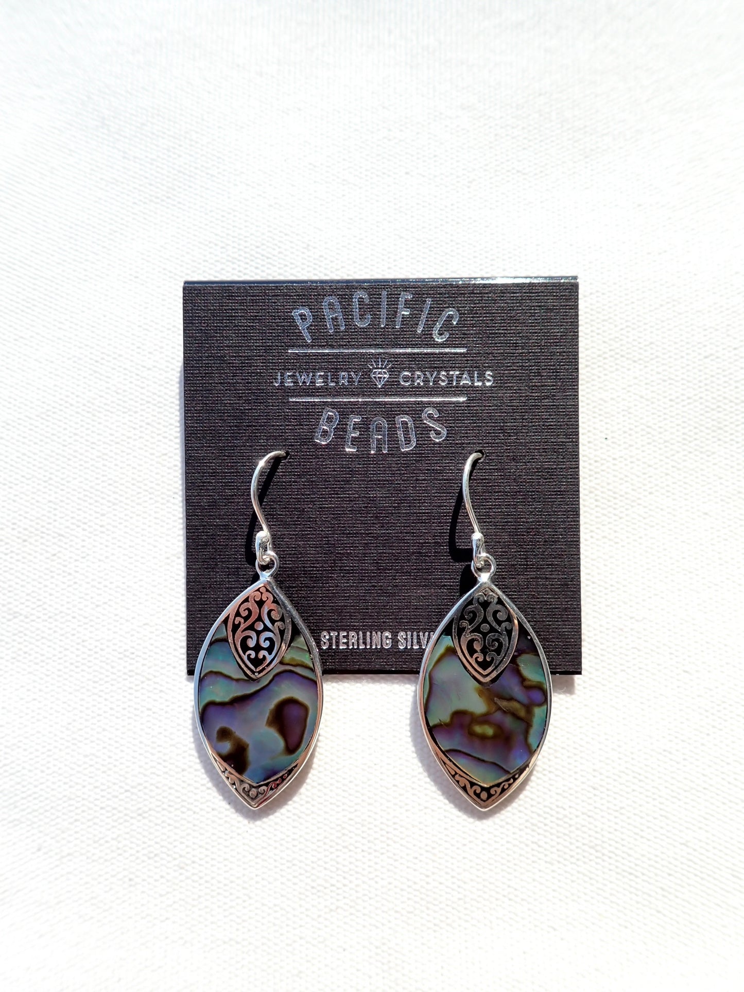 S.S. AAA Grade Abalone Marquise Earrings