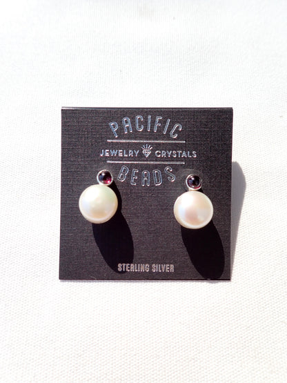 S.S. AAA Grade Mabe Pearl Earrings