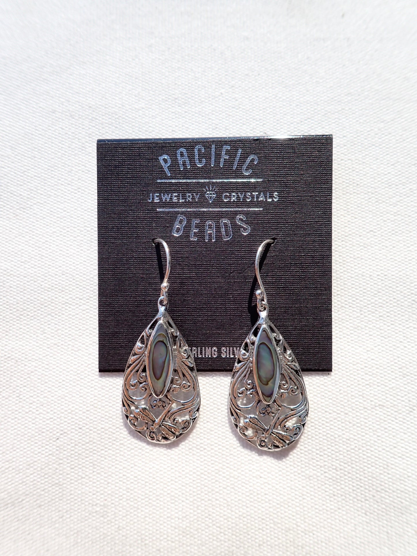 S.S. Abalone Dragonfly Drop Earrings