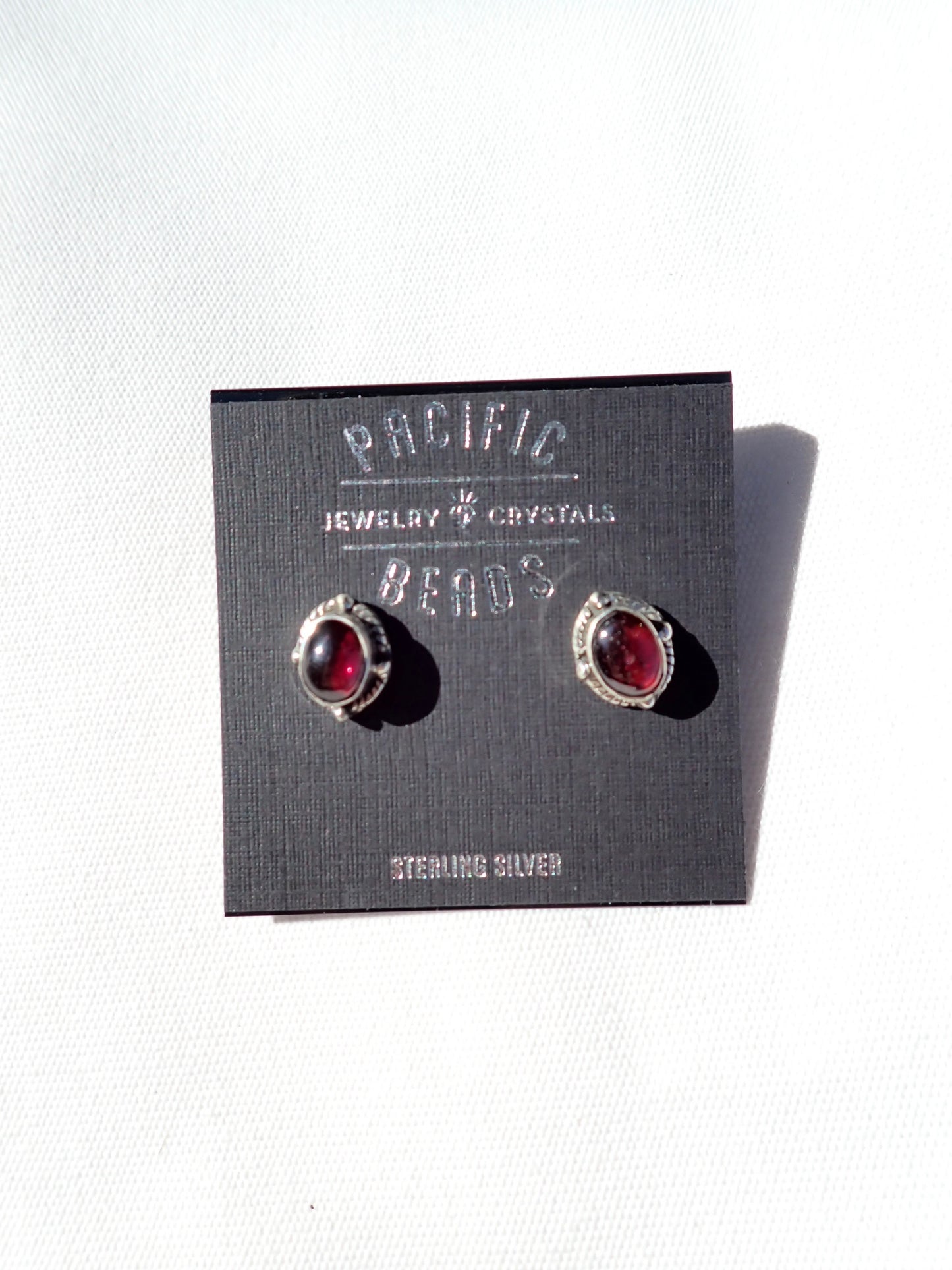 S.S. Garnet Stud Earrings