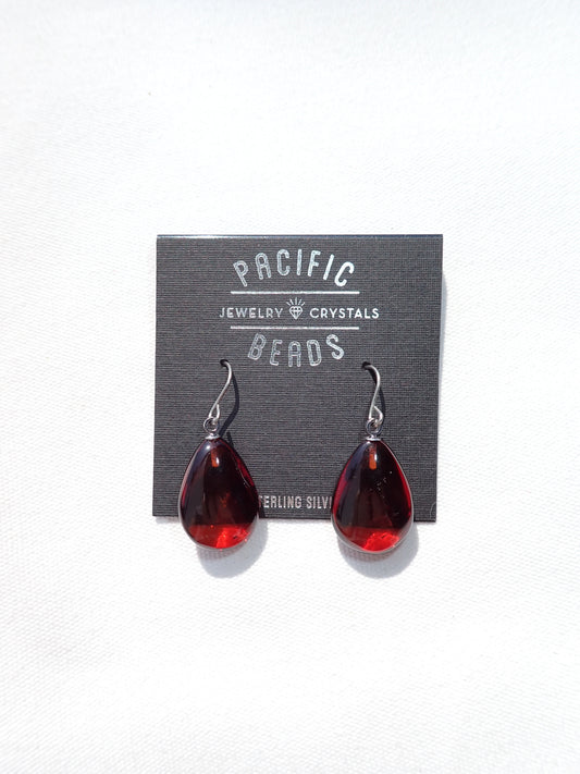 S.S. Baltic Amber Teardrop Earrings