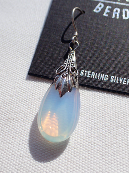 S.S. Opalite 3D Teardrop Drop Earrings