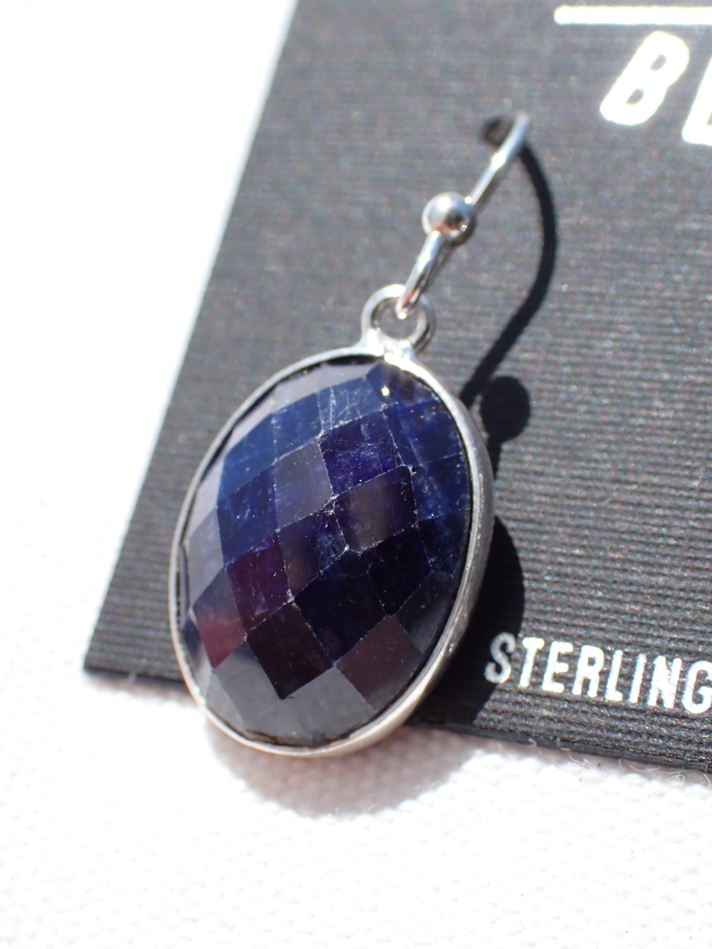 S.S. Faceted Sapphire Drop Earrings