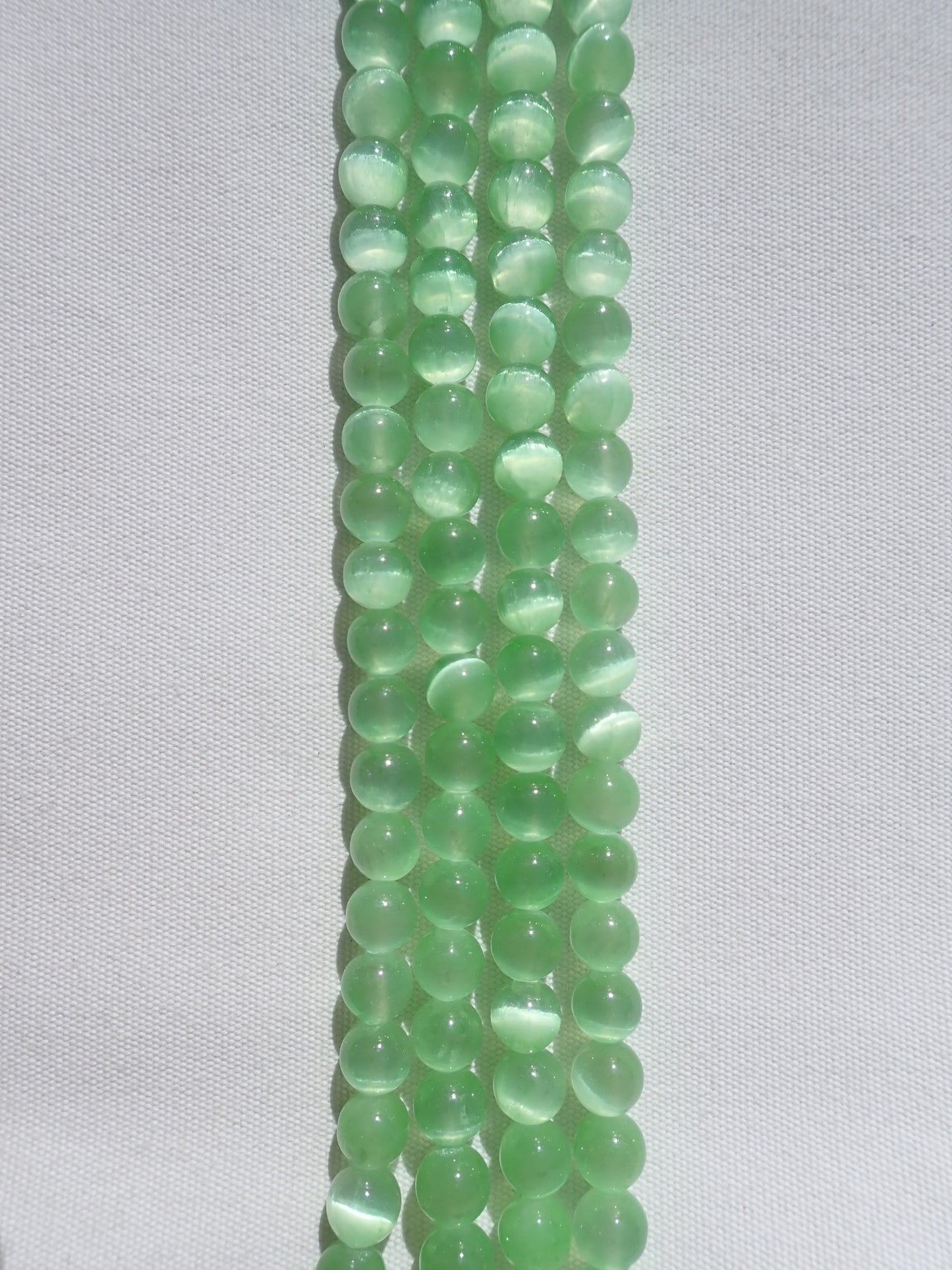 Lime Green Selenite Beads