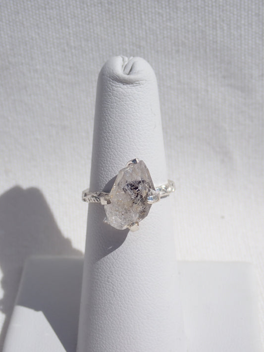 S.S. Double Terminated Herkimer Diamond Rings