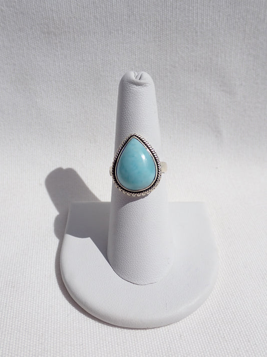 S.S. Teardrop Larimar Rings