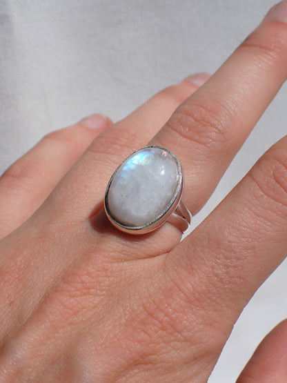 S.S. Rainbow Moonstone Rings