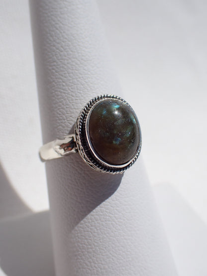 S.S. Oval Labradorite Rings