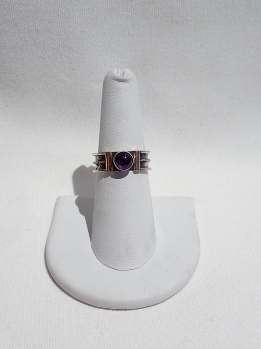 S.S. 18k Gold Amethyst Rings