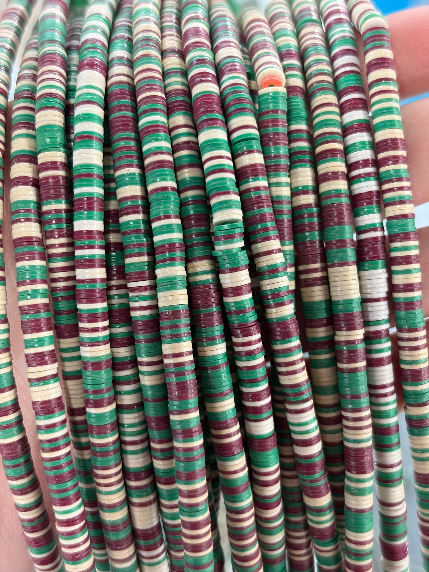 Grape Multicolor Thin Heishi Glass Beads