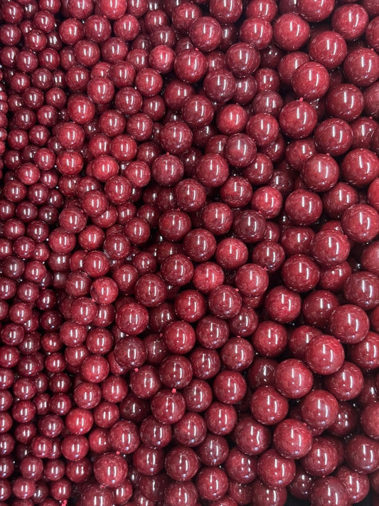 Cinnabar Red Jade Beads