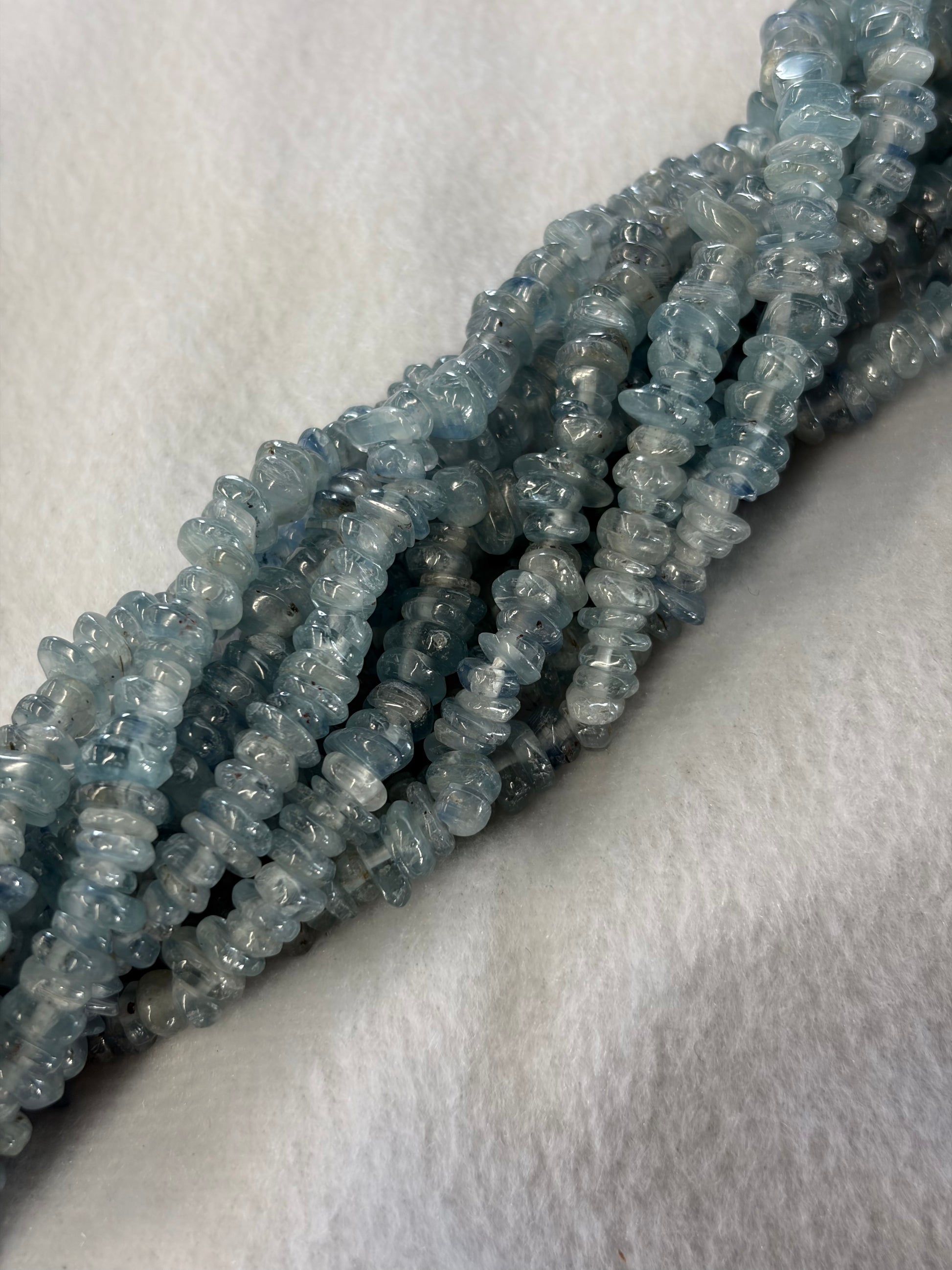Crafting supplies such as kyanite beads available at wholesale and retail prices, only at our crystal shop in San Diego!