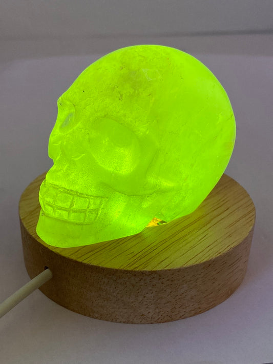 Clear Quartz Skull with Light