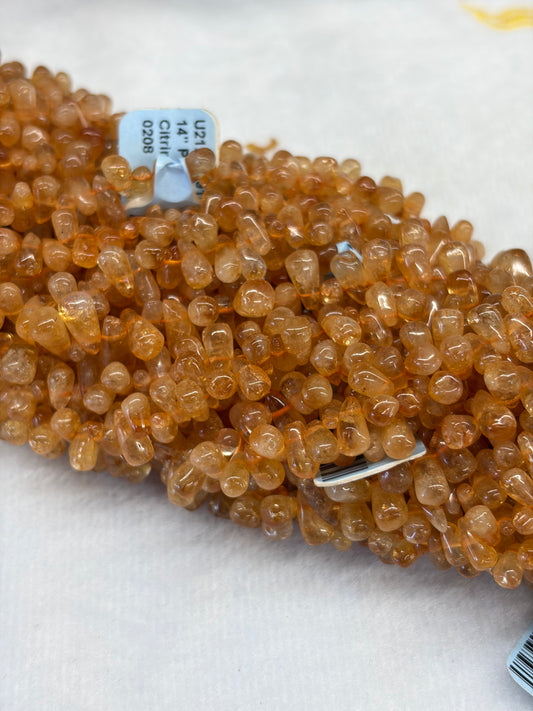 Citrine Teardrop Beads