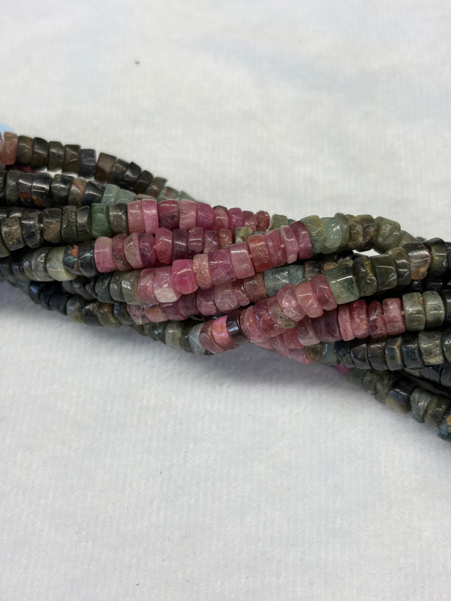 Multicolor Tourmaline Heishi Beads