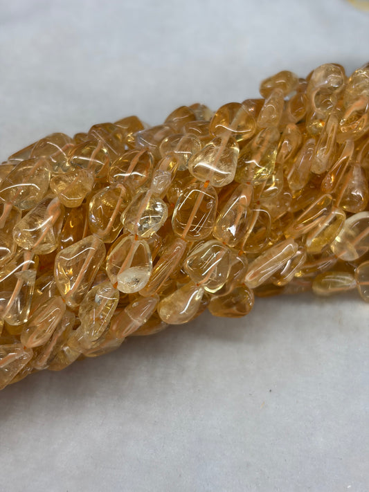 Medium Citrine Nugget Beads
