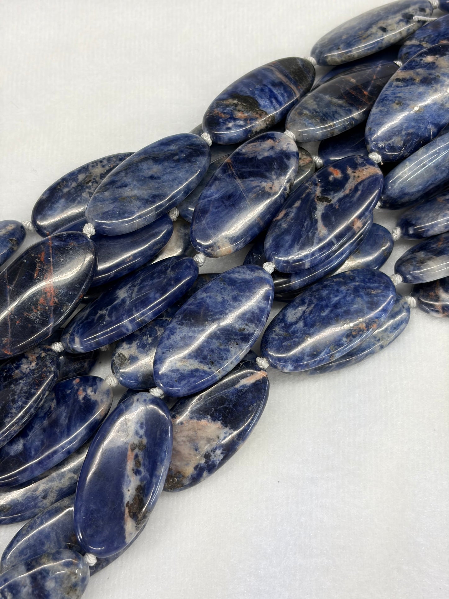 Oval Sodalite Beads