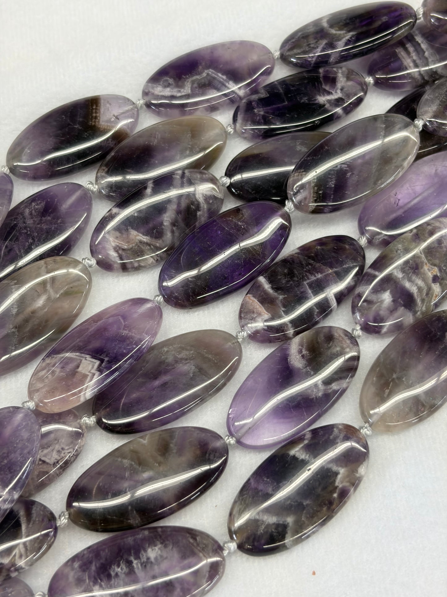 Oval Amethyst Beads
