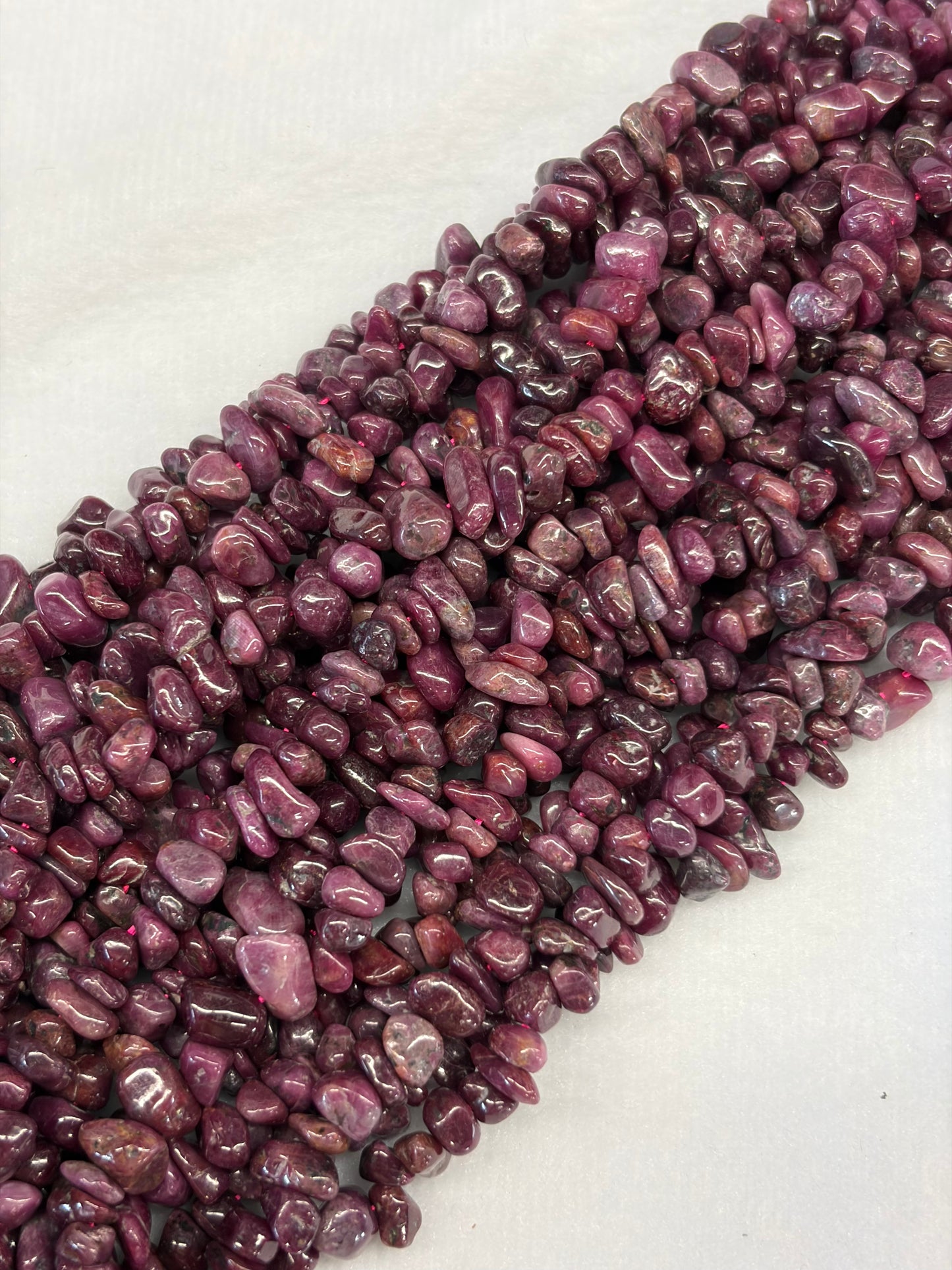Ruby Nugget Beads