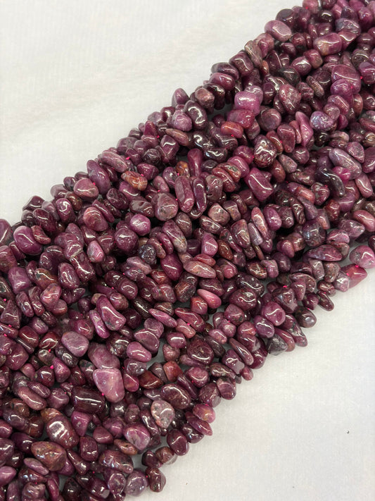 Ruby Nugget Beads
