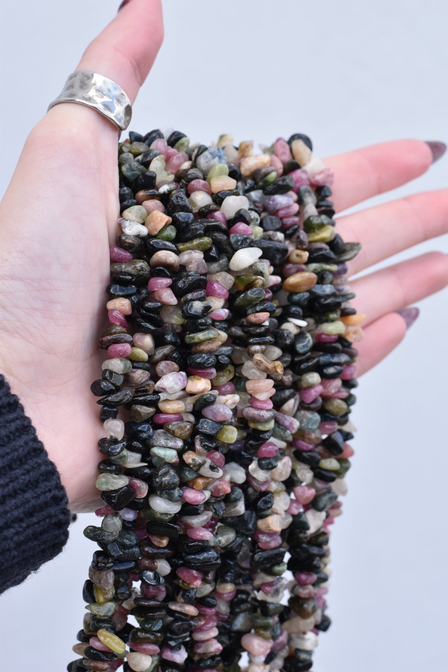 Multicolor Tourmaline Chip Beads