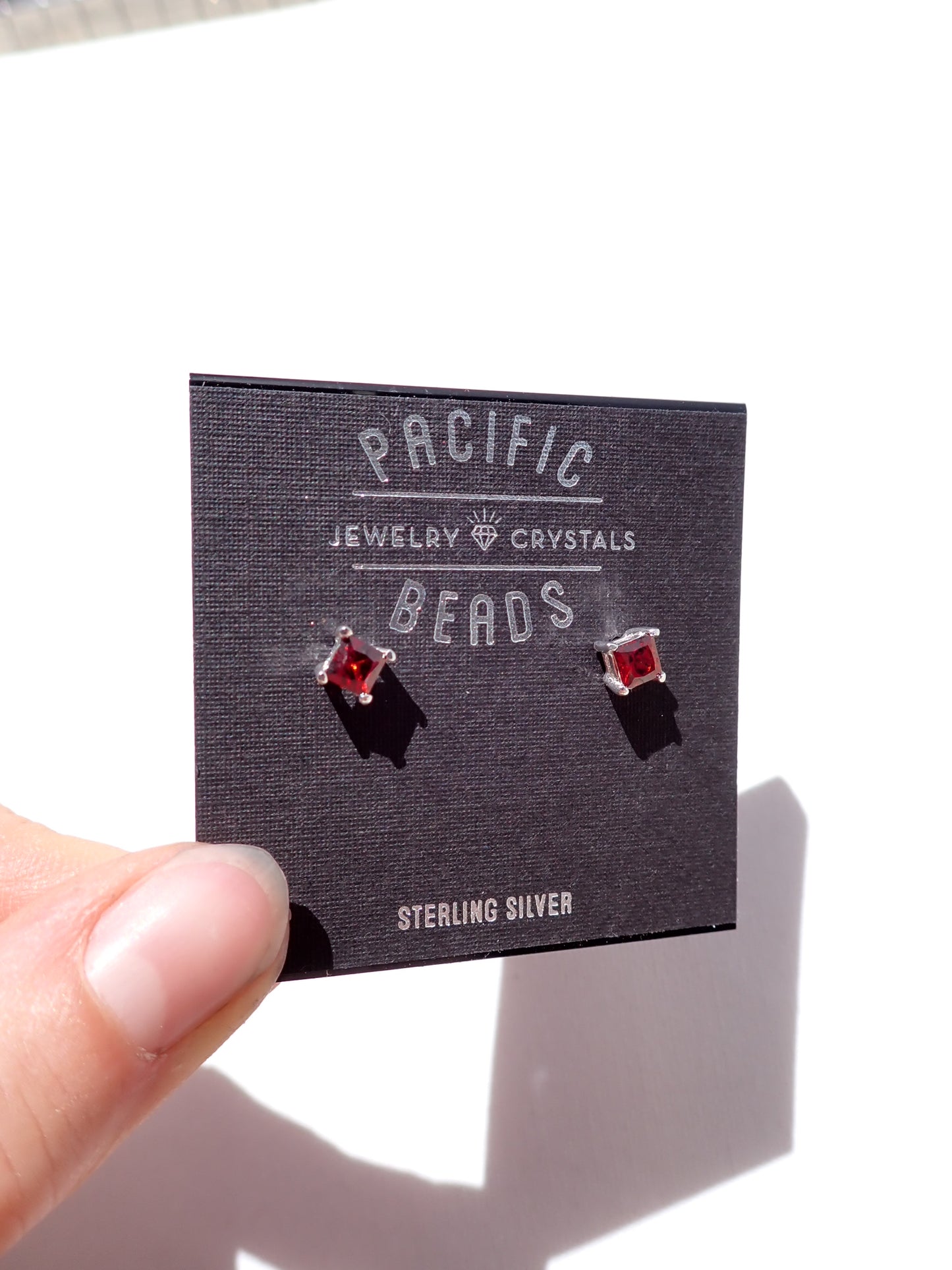 S.S. Red Swarovski Stud Earrings