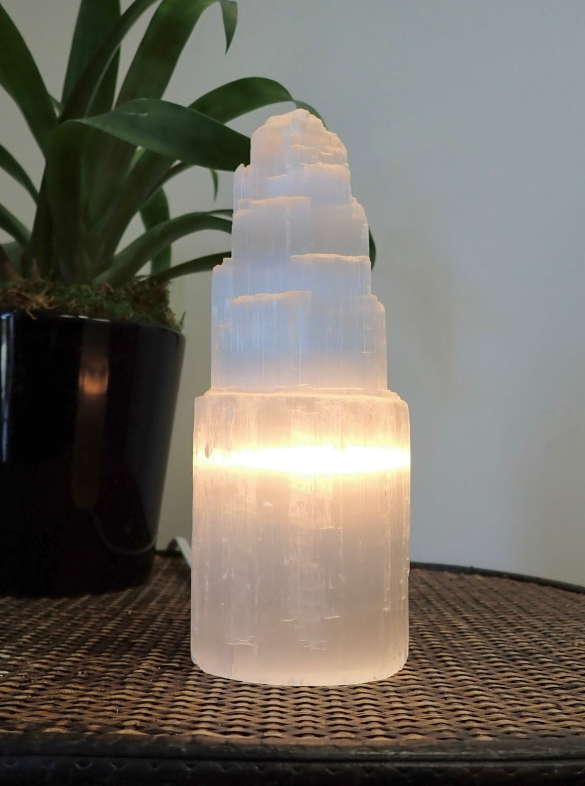 Selenite Tower Lamps