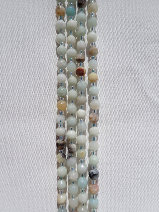 Faceted Amazonite Bicone Beads