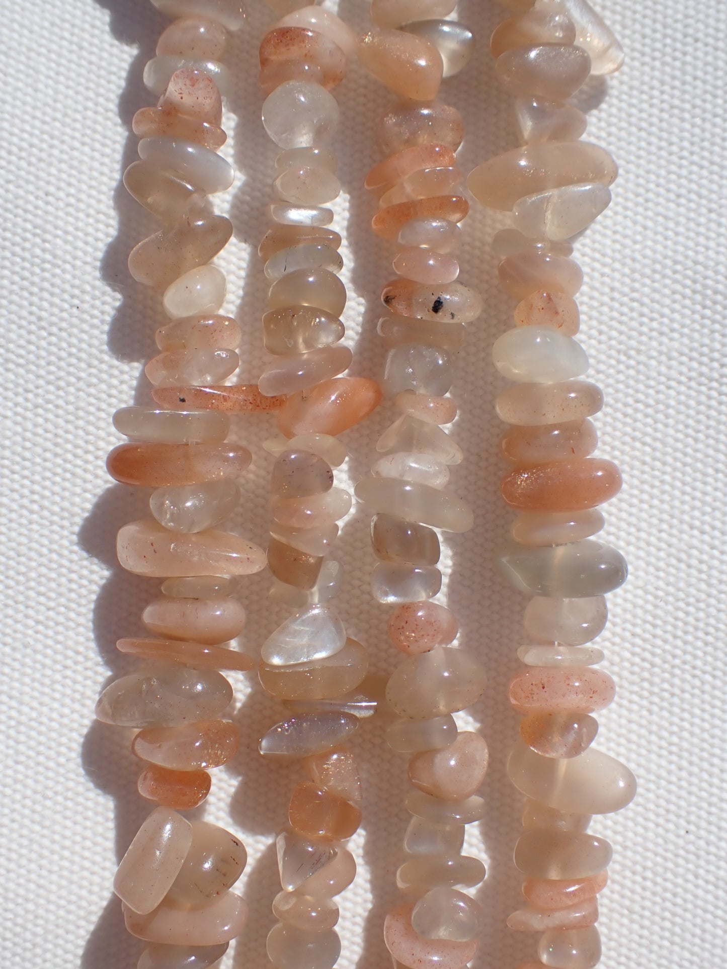 Peach Moonstone Chip Beads